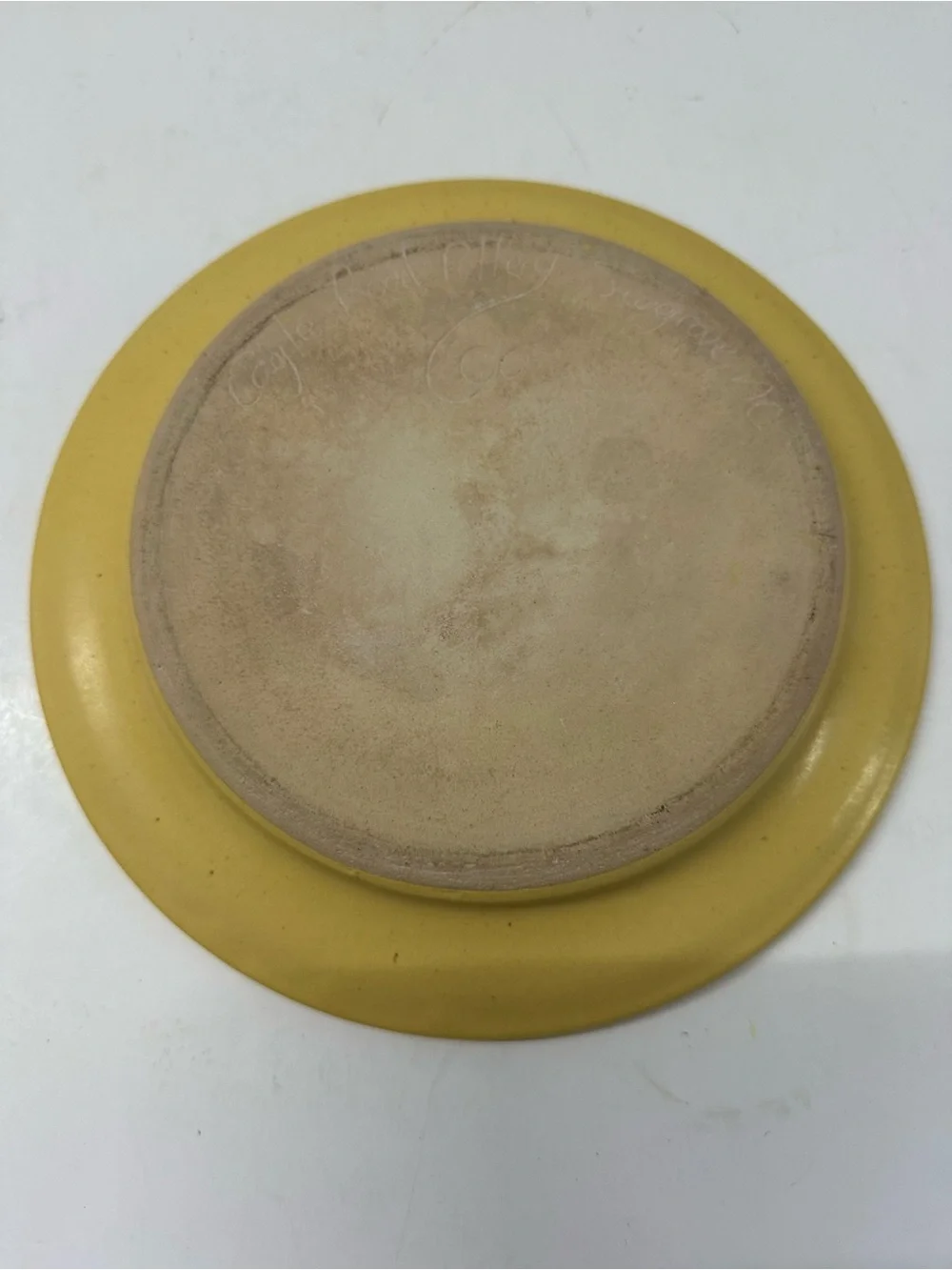 Set of 5 Yellow Ceramic Dessert Plates
